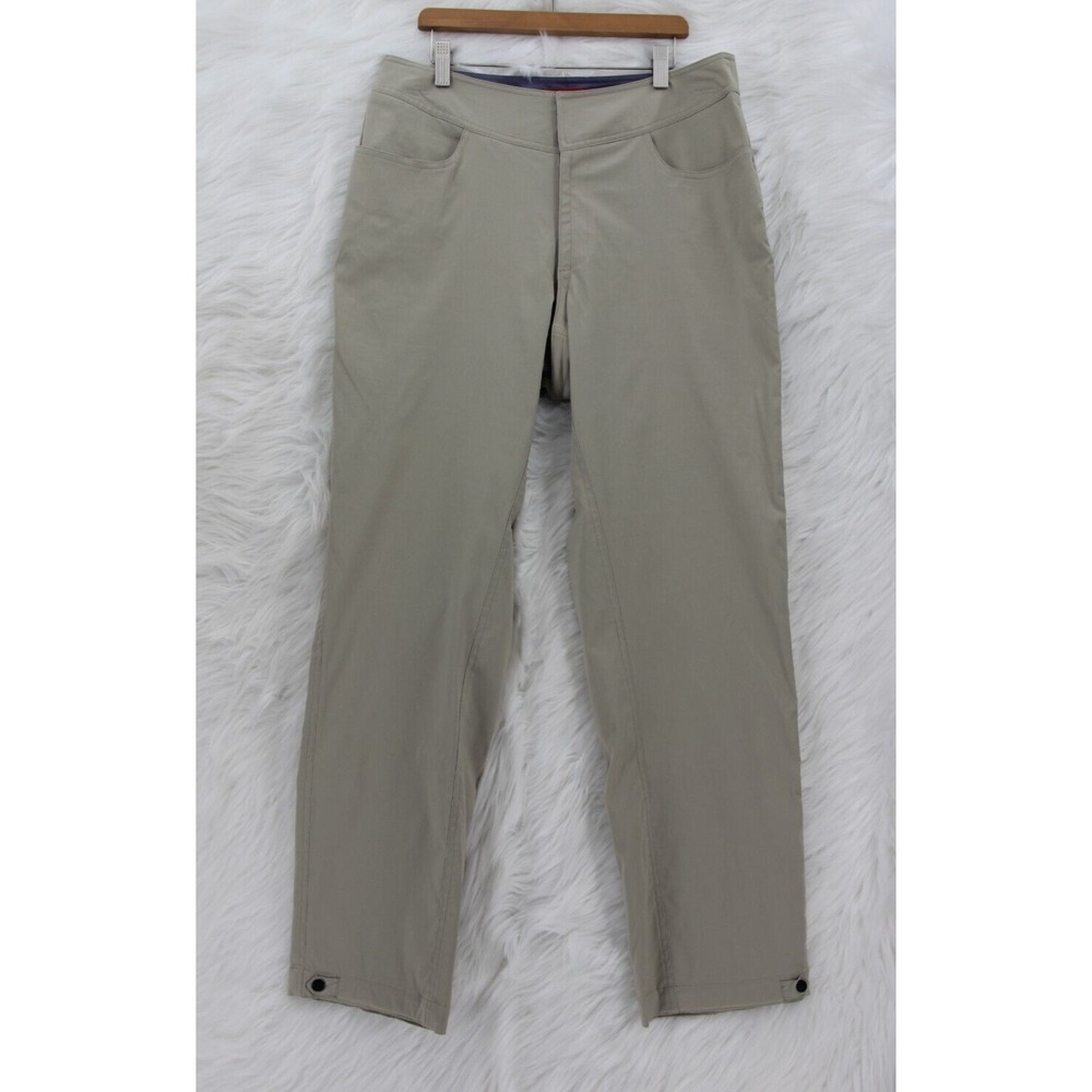 ISIS Women's Full Zip Tech Hiker Performance Stretch Pants 12 Beige Gorpcore 461